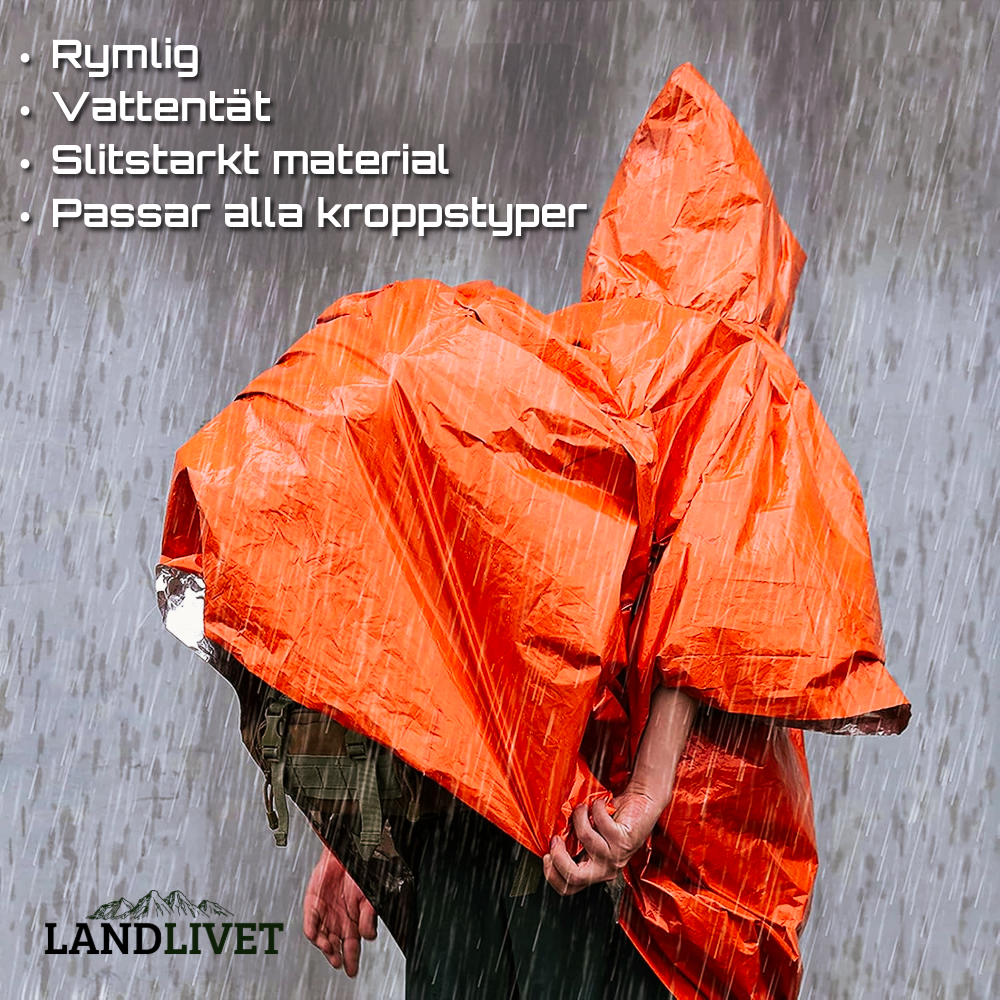 Kompakt nödponcho – Landlivet™ Survival Bivy 120g
