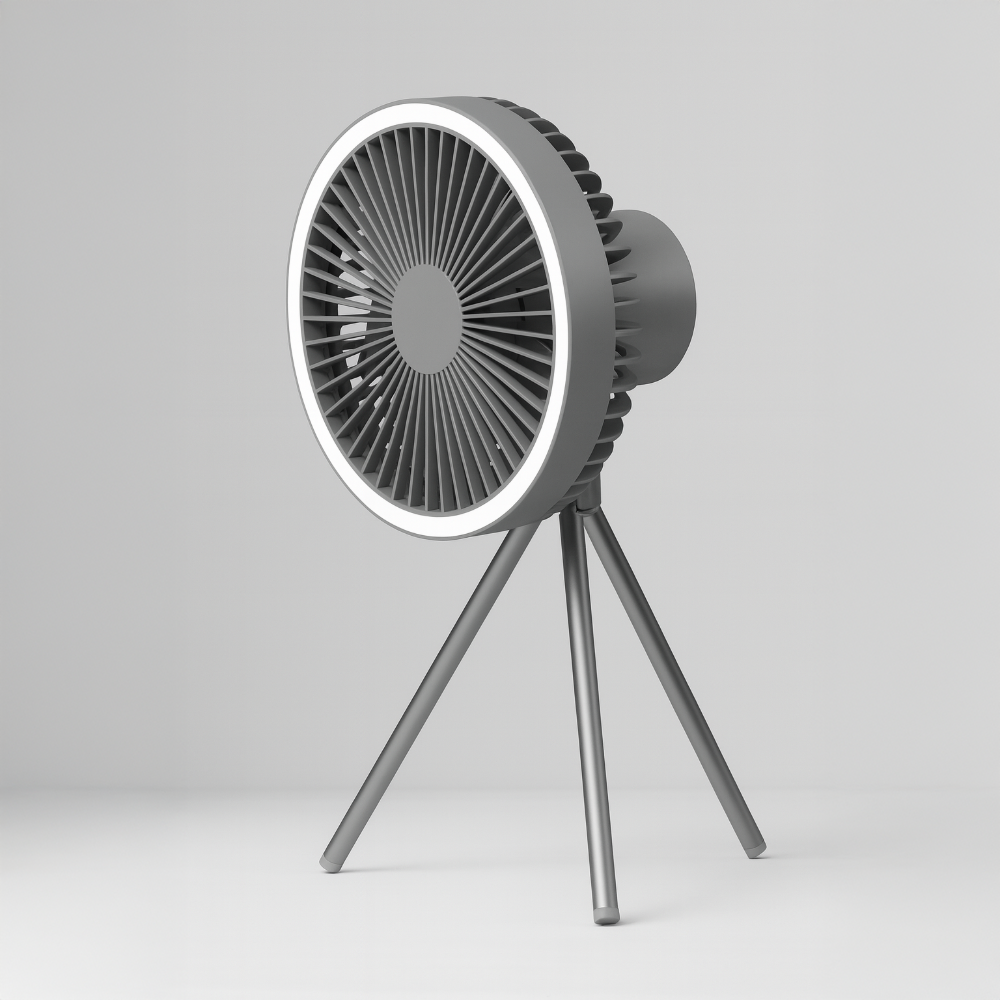 Landlivet™ 3-i-1 Campingfläkt – LED & Powerbank