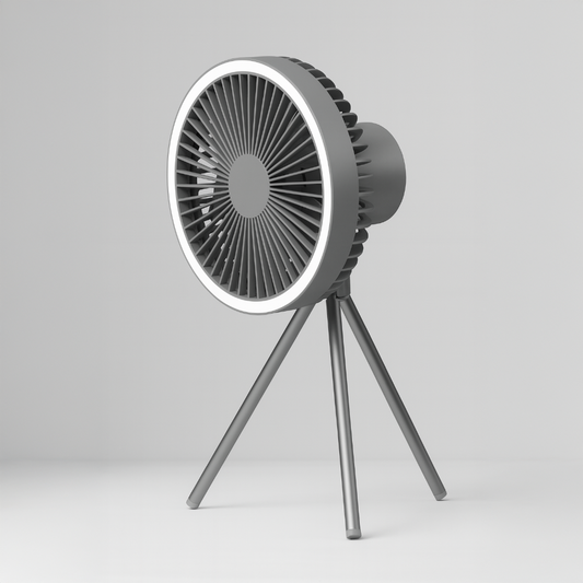 Landlivet™ 3-i-1 Campingfläkt – LED & Powerbank