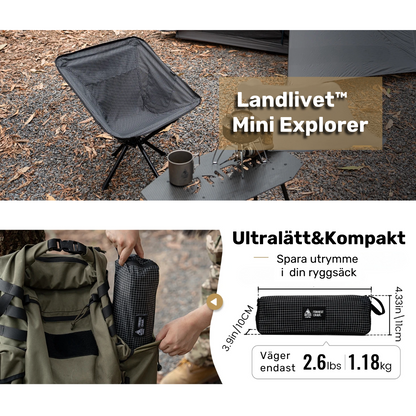 Kompakt campingstol – Landlivet™ Mini Explorer