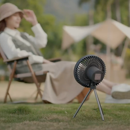 Landlivet™ 3-i-1 Campingfläkt – LED & Powerbank