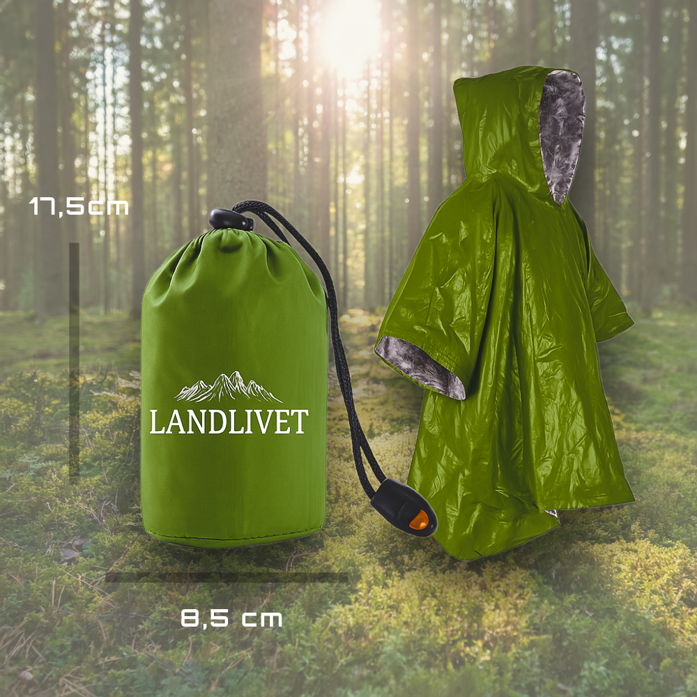 Kompakt nödponcho – Landlivet™ Survival Bivy 120g